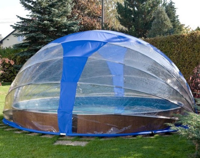 diy above ground pool dome